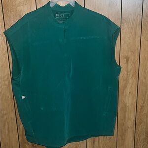 Figs Dark Teal Sleeveless Medical Scrub Top